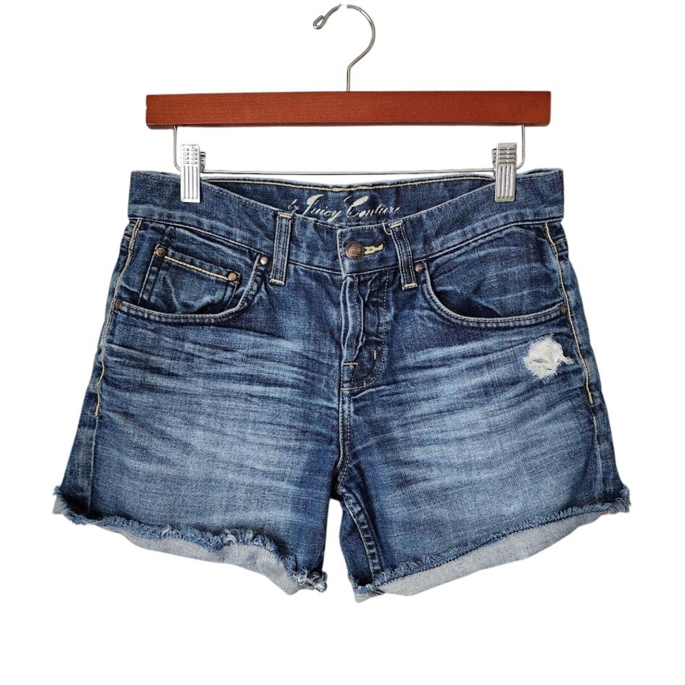 JUICY‎ COUTURE y2k denim cut off Shorts size 26